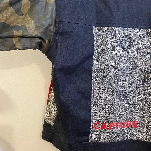 LES BENJAMINS Mix-Media Denim Jacket. Size Small. RARE CUSTOM for Lewis Hamilton - Picture 7 of 11